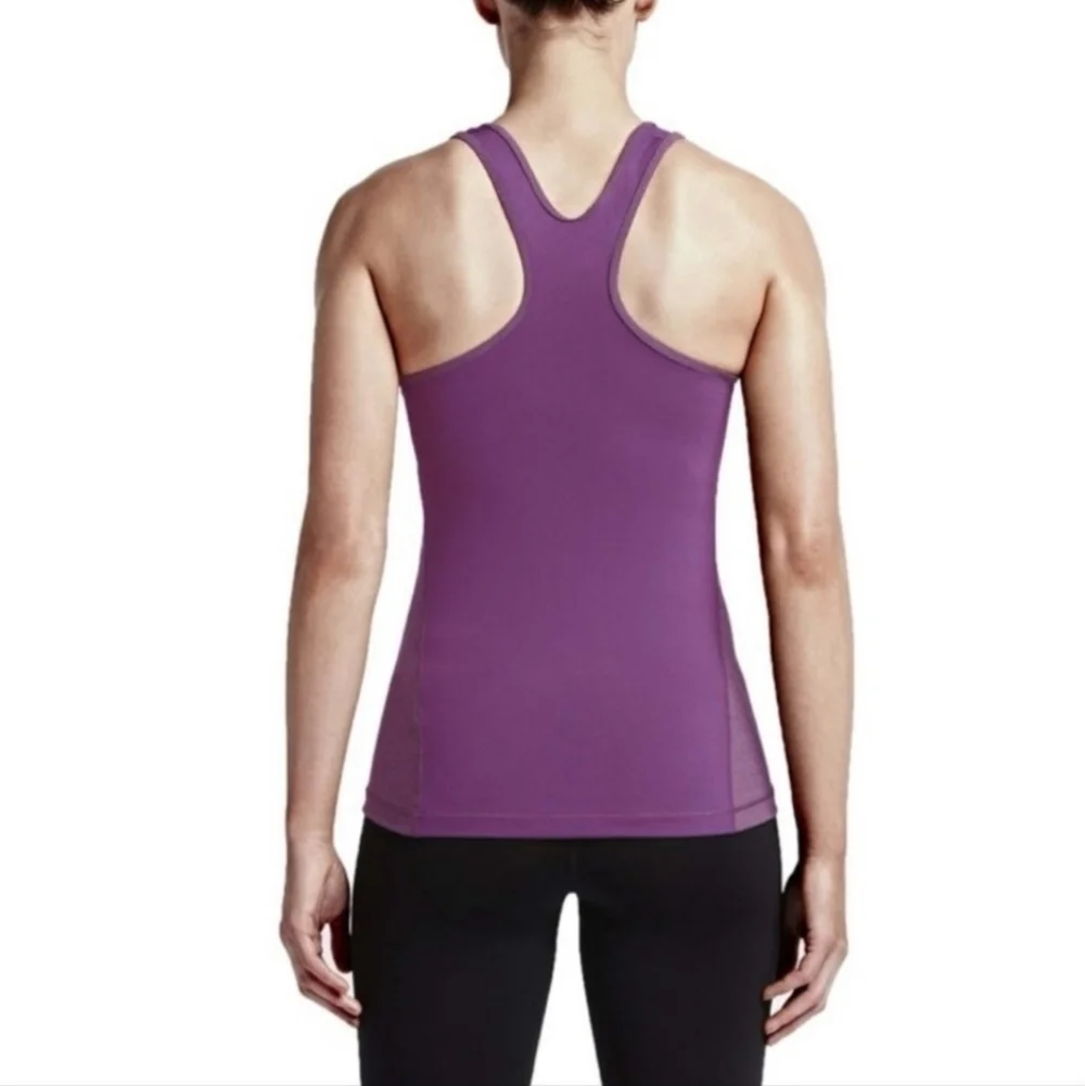 Nike Pro Dri-Fit Purple Fitted Racerback Tank Top Women's XS Athletic Athleisure